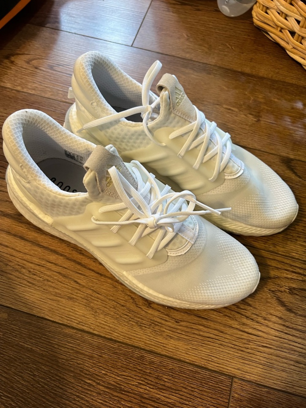 adidas White Lightweight Running Sneakers
